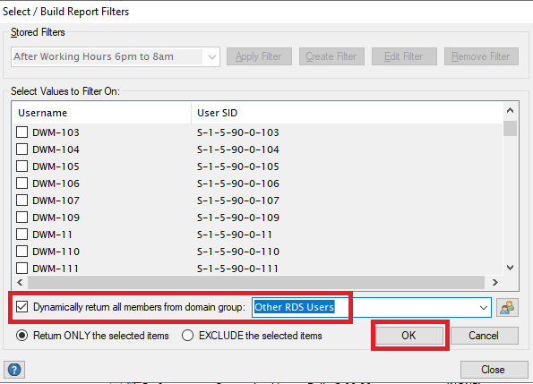 Dynamic AD Group Filtering