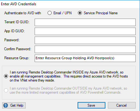 Set up an App Registration with SPN to connect to host pools and hosts for AVD Monitoring.
