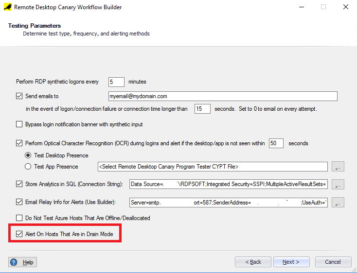 Alert on hosts in drain mode
